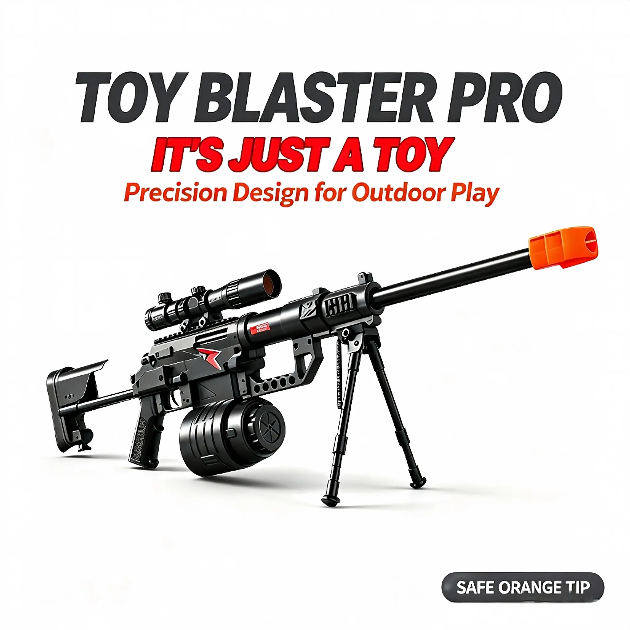 Dual Mode Splatter Ball Sniper Blaster, Bolt Action Full Auto Rechargeable Shooting Toy for Backyard Outdoor Game, Gift for Teen Boys Age 14+