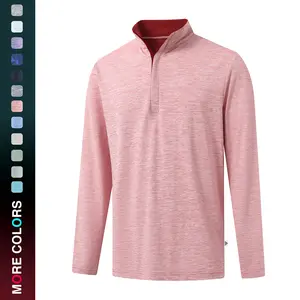 MAELREG Men’s Quarter Zip Pullover, Dry Fit Brushed Performance Long Sleeve Mock Neck Golf Top, Athletic Menswear Hoodie Sweatshirt Sport Top Stretch Fabric Activewear