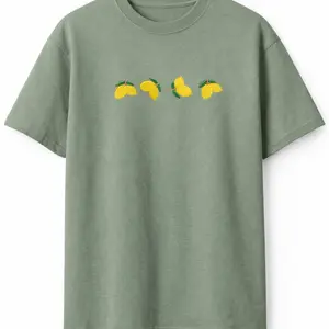 Embroidered Lemon Shirt, Summer Tshirt, Lemon Tshirt, Cute Embroidered Shirt