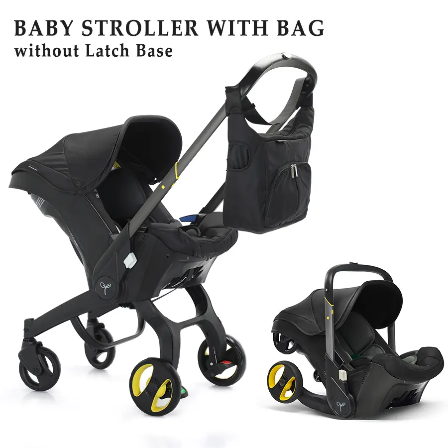 Baby Stroller with Free Bag ,Newborn Stroller,Foldable Stroller Legs,Equipped with Chest Clip,One-Click Contraction Function,Alloy Metal Material,4-wheel Travel Toddler Stroller #sohochic