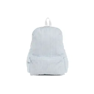 TRVL Backpacker - Pimlico Stripe Blue | Lightweight Waterproof Kids Backpack – Adjustable Straps, Side Pockets & Two-Way Zipper – Multifunctional School, Travel, Outdoor & Everyday Bag - Ideal Gift for Toddlers & Kids