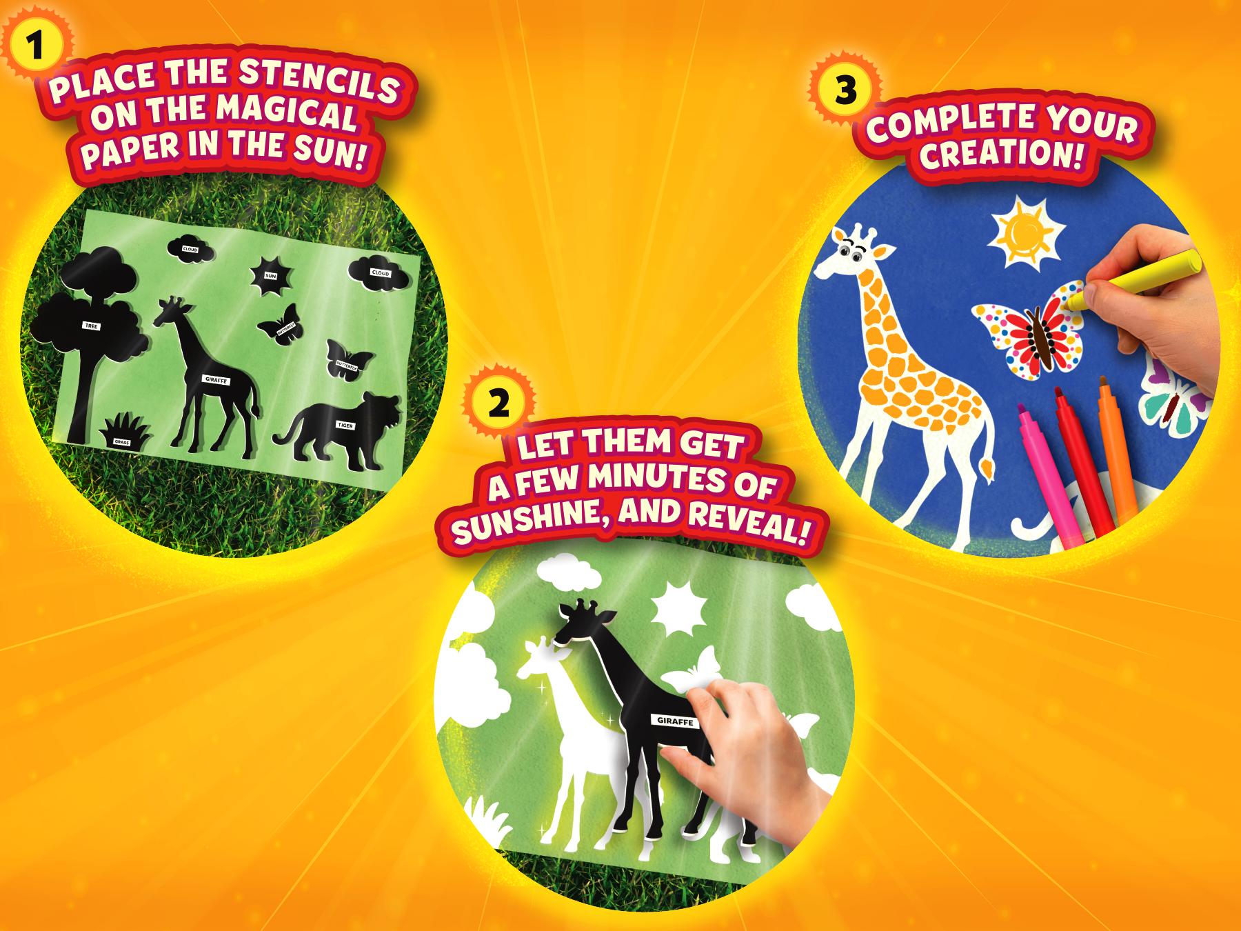 Skillmatics Sun Reveal Art Kit - Mess-Free DIY STEM Craft Kit for Kids, Design with Stencils, Create with Sunlight, Color with Markers, Gifts for Girls & Boys Ages 4 to 12 Skillmatics Sun Reveal Art Kit - Mess-Free DIY STEM Craft Kit for Kids, Design with Stencils, Create with Sunlight, Color with Markers, Gifts for Girls & Boys Ages 4 to 12