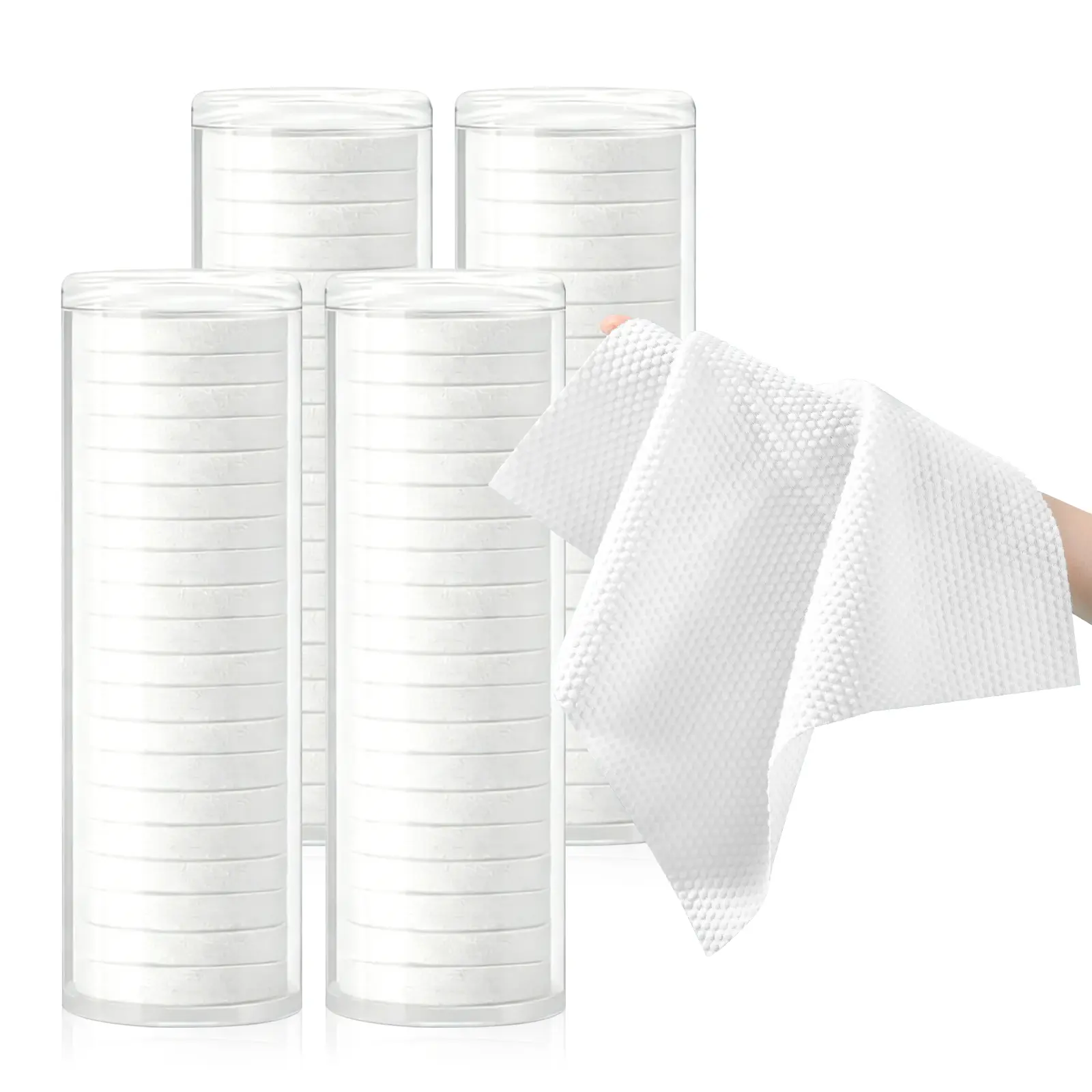 Premium Compressed Towels Tablets  80 PCS, Disposable Face Towels for Travel Camping Hiking & Home Use, Thicker, Softer & Bigger Size 10.23"x10.23", On-the-Go Face Towel, Washcloth and Hand Towel for Cleansing and Makeup Removal summerwins