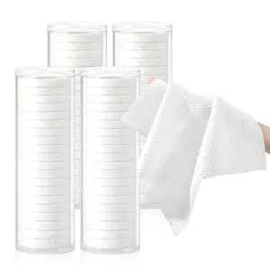 Premium Compressed Towels Tablets  80 PCS, Disposable Face Towels for Travel Camping Hiking & Home Use, Thicker, Softer & Bigger Size 10.23"x10.23", On-the-Go Face Towel, Washcloth and Hand Towel for Cleansing and Makeup Removal