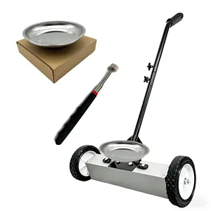 18-inch roller magnetic cleaner, 27-inch to 44-inch telescopic magnetic pickup tool, 45-pound load-bearing magnetic cleaner. Suitable for removing nails, screws and metal debris. Suitable for use in homes, workshops and garages.
