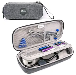 Hard Stethoscope Case, Large Stethoscope Carrying Case with ID Slot, Compatible with 3M Littmann/Adc/Omron/Mdf Stethoscope Includes Mesh Pocket for Nurse Accessories (Volcanic Grey) PROHAPI