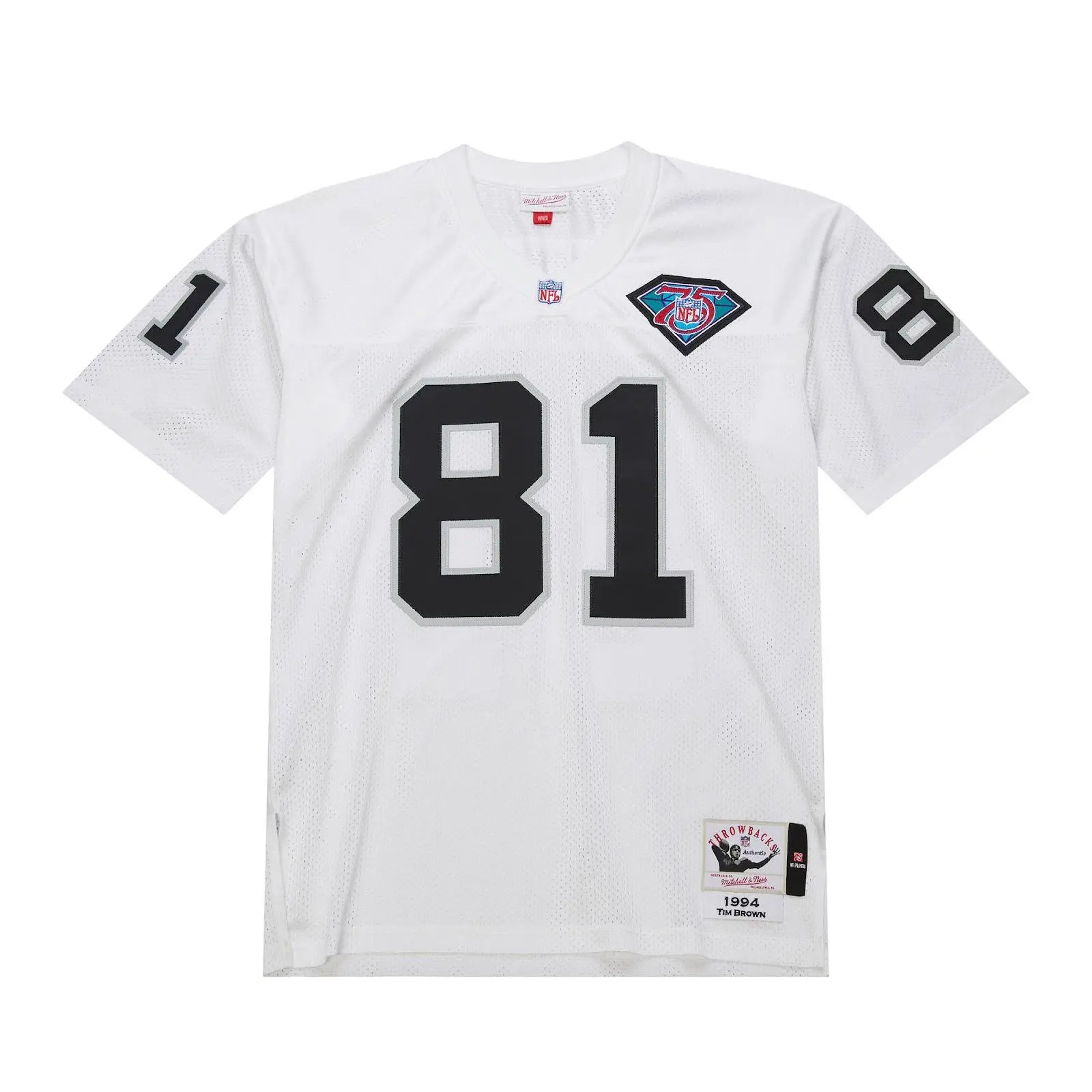 Mitchell & Ness Tim Brown Los Angeles Raiders 1994 White Authentic Football Fanwear Jersey
