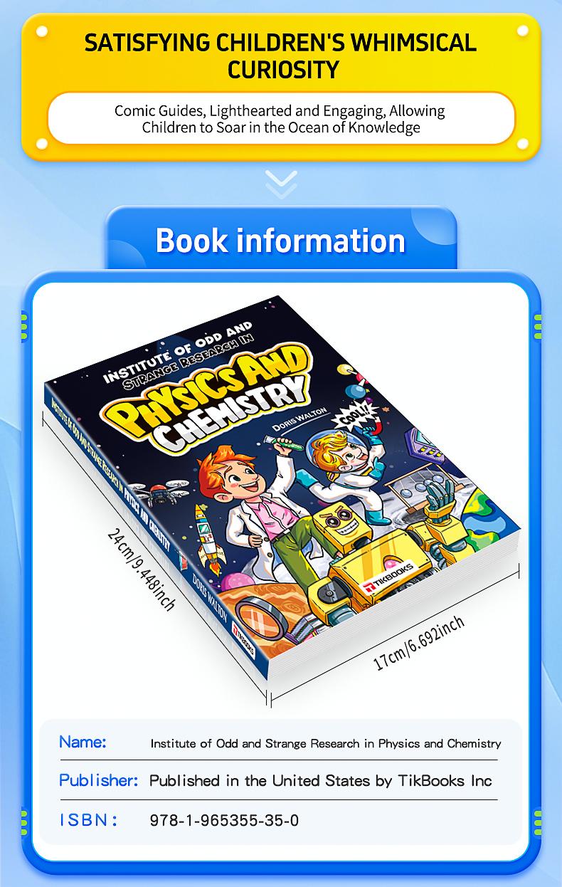 【TIKBOOKS】【Physical Chemistry Comic Enlightenment Book】Comic form tells the knowledge of mathematics, physics and chemistry to stimulate children's interest in learning
