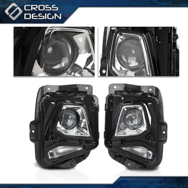 CROSSDESIGN HID/Xenon LED Projector Headlight Assemblies (2pc, Driver & Passenger Side), Easy-Install Car Lighting, Vehicle Specific Fit for 2019-2021 Chevy Blazer Automotive Decorative Lights
