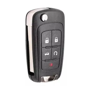 5 Buttons Remote Key Flip Shell Case for Chevy Camaro, Camaro Convertible, Cruze, Equinox, Impala, Malibu, Sonic 2010 - 2017 PN: OHT01060512 No Electronics, Battery, or Circuit Board is Included