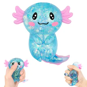 Axolotl  Stress Relief  Glitter Fidget  Cute Malt Sugar Axolotl  Fidget  Adults Fidget  for Kids Youth Adult, Party Favors Anxiety Relief  Toys(Pink) toy squishy butter