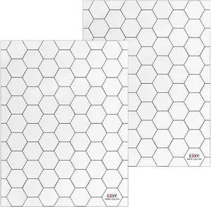 CZYY Acrylic Game Mat 1" Hex Grid Overlay Set of 2, 7"x9" Battle Map Board Clear & Durable - Great for Dungeons and Dragons, Pathfinder and Other Tabletop RPG