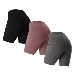 Women's Cycling Shorts with Pockets, High Waisted Tummy Control Biker Shorts, No See -Through Full Coverage for Outdoor Riding, 4-Way Stretch Breathable Fabric, Butt-Lifting Running & Hiking Athletic Wear, Yoga Shorts