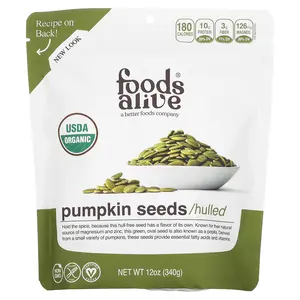 Foods Alive Organic Pumpkin Seeds, Hulled, 12 oz (340 g)