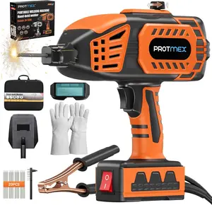 Portable Electric Welding Machine - 110V Portable Welder Handheld IGBT Inverter with 5 Adjustable Currents, Includes 20PCS 3/32"-1/8" Welding Rods, ARC Welder Gun Fits for DIY & Repair & Home Projects