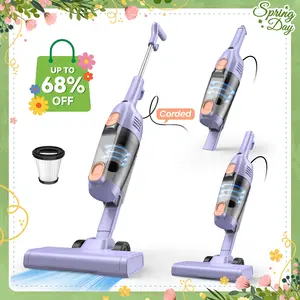 INSE R6X Corded Stick Vacuum, 15KPa Suction with 600W Motor, Ultra-Lightweight Bagless Upright Vacuum with Handheld for Home Hard Floor Carpet Pet Hair Car Cleaning home cleaning tools home appliances Purple