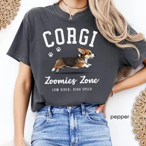 Cute Corgi T-Shirt, Funny Corgi Gift, Dog Lover Tee, Pembroke Welsh Corgi Mom Shirt, Cozy Dog Owner Top