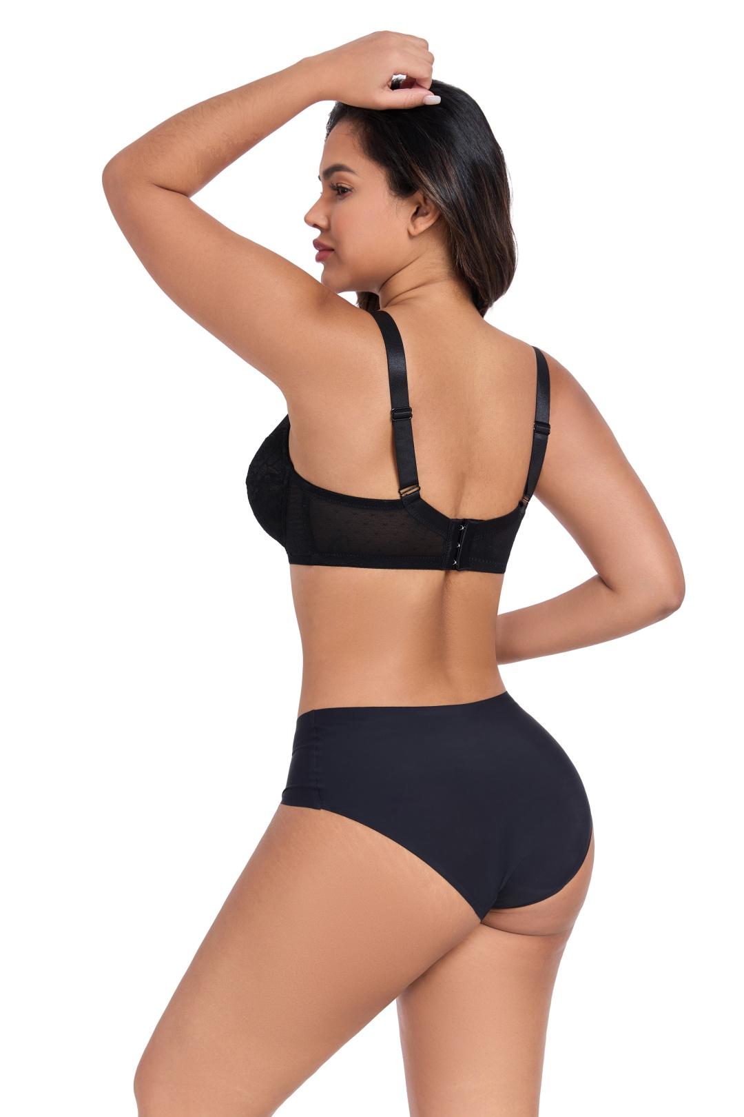 【new style】Exquisite floral lace plus size wire bra full coverage bra unpadded ultra-thin and comfortable,Unlined breathable lace lightweight bra, large size bra without padding, ultra-thin and comfortable, support sagging breasts, with wire，