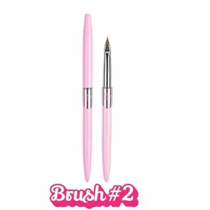 3D Kolinsky Nail Brush #2 - 100% Kolinsky Hair for Precise Manicure Application