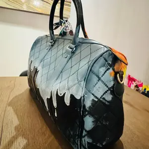 Gradient hand painted Duffel Bag(complimentary Initial Service)