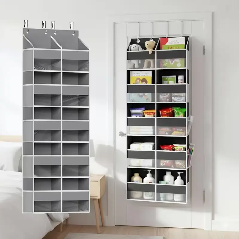 Over-the-Door 5-Tier Hanging Storage Organizer with Multiple Pockets – Sturdy & Durable Shelves for Toys, Diapers, Clothes, Yarn, and More. Perfect for Bedroom, Bathroom, Nursery, Closet, and Pantry.,dorm essentials,home decor