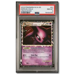 PSA 8 Espeon Holo HG & SS Undaunted PRIME