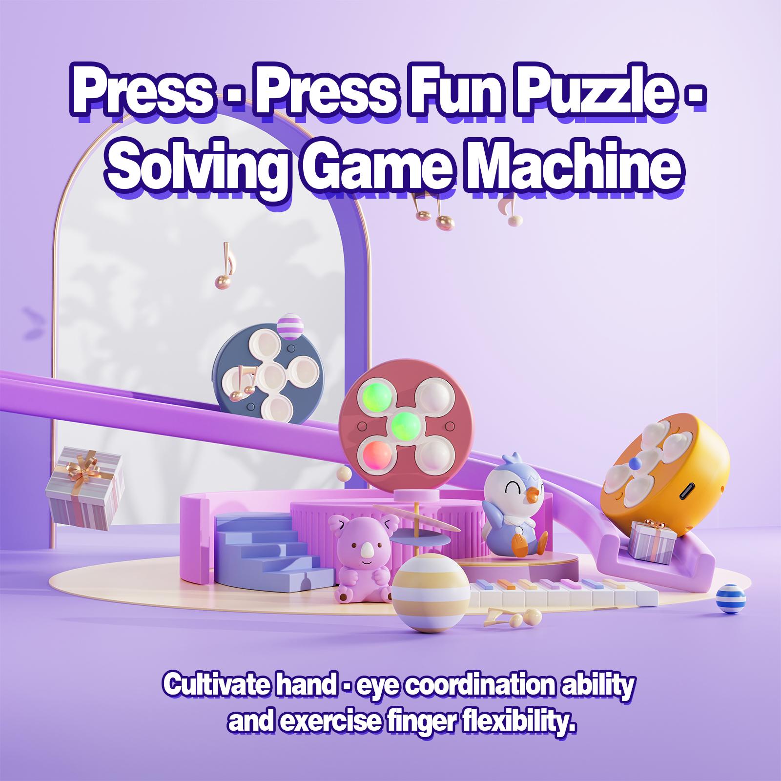 Stress Relief Toys Quick Push Game - One-handed handheld bubble game, fun and portable. Suitable for kids and adults. Holiday and party favors.