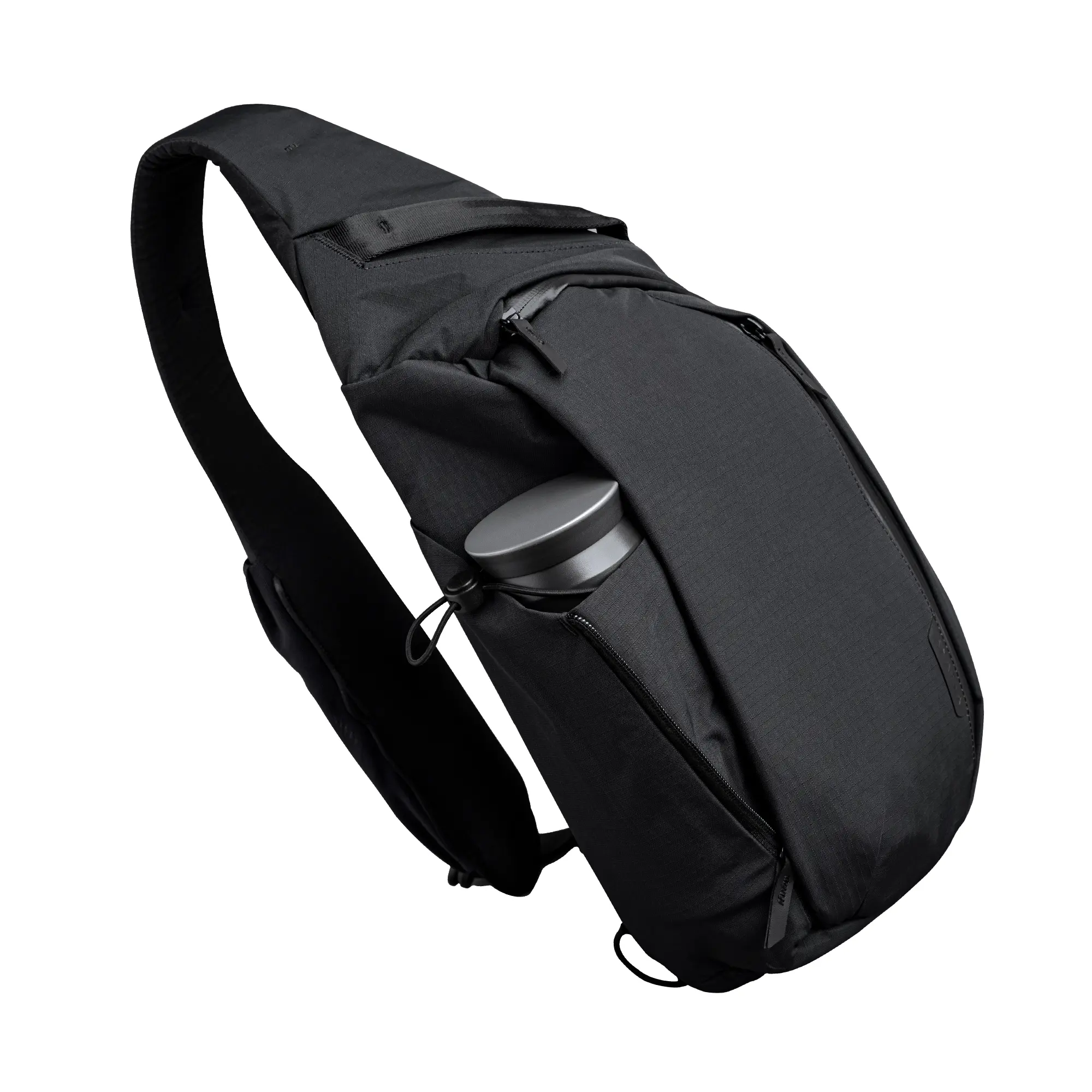 ALPAKA Metro Crossbody Bag 7.5L, Men's Multi-Compartment Axoflux 210D Sling Backpack with Magnetic Quick Release, Fits 11" Tablet, Black, Multi-Compartment Men's Fanny Packs & Belt Bags, Portable Men's Fanny Packs & Belt Bags