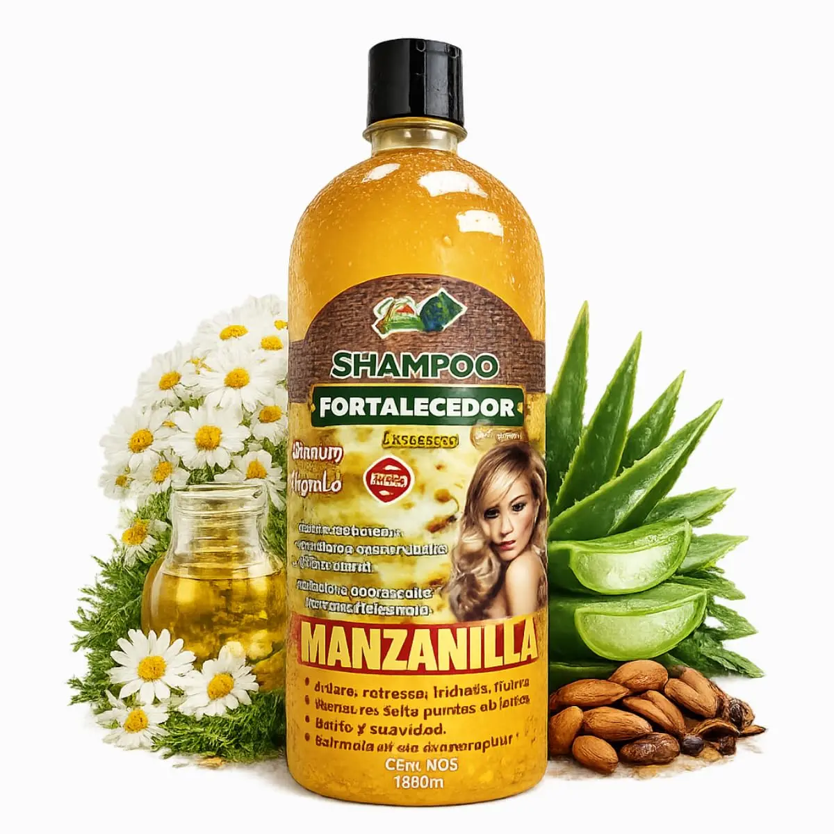 Chamomile Brightening Shampoo 1L (Manzanilla, Aloe, Almond Oil) Natural Hair Chamomile Brightening Shampoo 1L (Manzanilla, Aloe, Almond Oil) Natural Hair