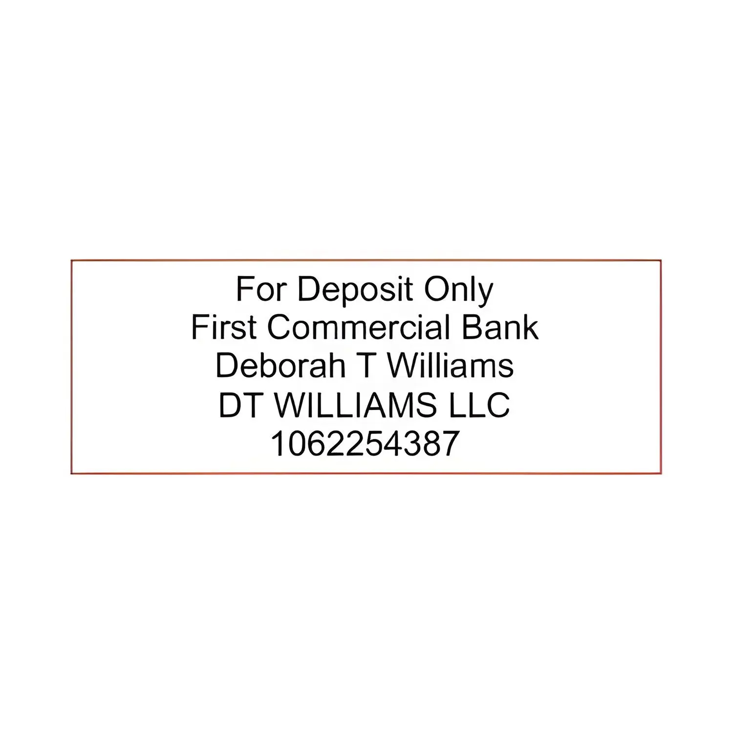 Custom Bank Endorsement Self-Inking Rubber Stamp Your Text up to 5 Lines - 4913-3/4" x1-7/8