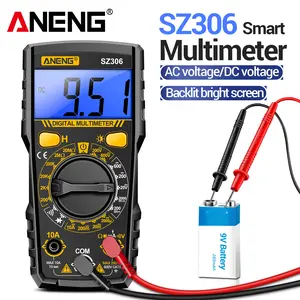 Professional smart digital multimeter for measuring AC/DC voltage, DC current, resistance, and diodes up to 20M ohms. ANENG SZ306 Multimeter Testing Tool.