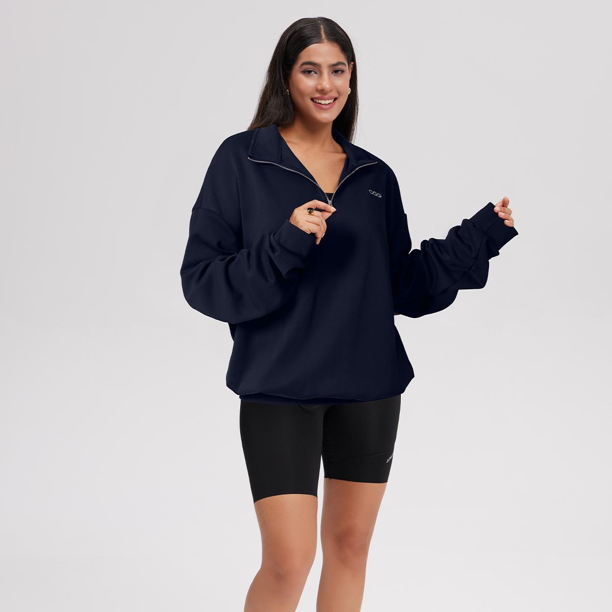 OQQ Women’s Athleisure Half-Zip Mock Neck Fall Long Sleeve Comfy Relaxed Casual Sweatshirts – Casual Lightweight Pullover Tops SpringStatements OQQ Women’s Athleisure Half-Zip Mock Neck Fall Long Sleeve Comfy Relaxed Casual Sweatshirts – Casual Lightweight Pullover Tops SpringStatements