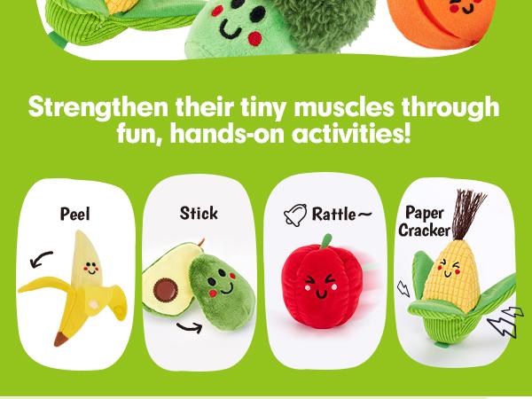 Hahaland 16Pcs My First Fruit Vegetable Color Sorting Play Food-Crinkle,Rattle,preschool Toy,Baby Toys 6-12 Months Montessori learning Toys for 1 Year Old Boy Girl Gifts Toddler Easter Basket Stuffers Hahaland 16Pcs My First Fruit Vegetable Color Sorting Play Food-Crinkle,Rattle,preschool Toy,Baby Toys 6-12 Months Montessori learning Toys for 1 Year Old Boy Girl Gifts Toddler Easter Basket Stuffers