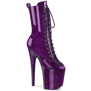 Pleaser Women's Lace-Up Ankle Platform Boot - Model 1041GP All-Seasons Functional Footwear