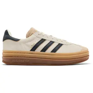 Adidas Originals Women's Cream/Black/Gum Gazelle Bold Sneakers, JS3892 (No Box)