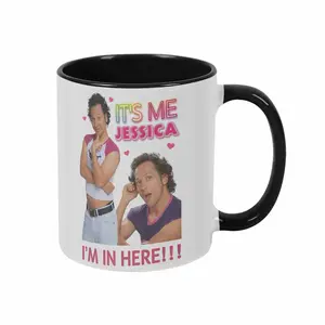 It’s Me Jessica Funny Meme Mug (11oz/15oz) Bold Text Graphic Design Colorful Print Durable Ceramic Cup Perfect for Office Desk Morning Coffee Birthday Gift Friendship Surprise Party Decoration Use summerwins