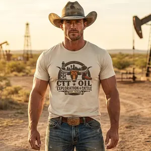 Fan CTT Oil Exploration & Cattle T-Shirt, Oilfield Ranch Vibe shirt, Landman Tee