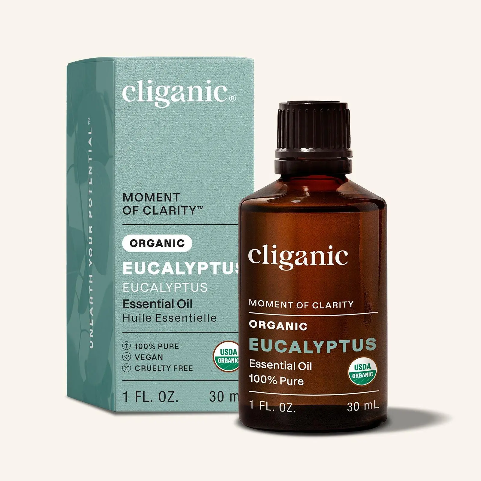 Cliganic Organic Eucalyptus Essential Oil, 100% Pure Aromatherapy Oil for Diffusers Non-GMO Verified, Health & Wellness Therapeutic Solution