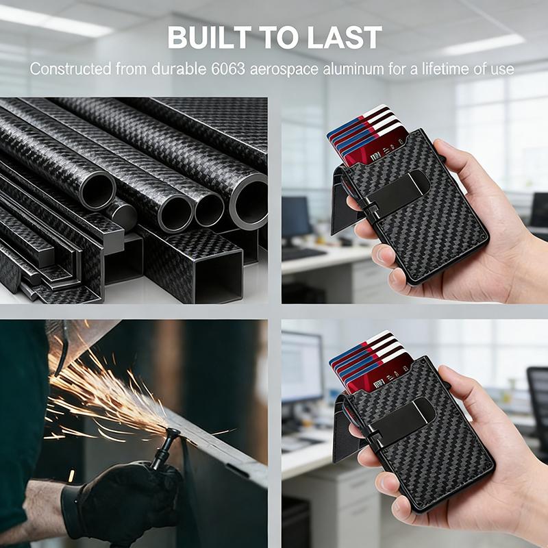 Minimalist Men’s Slim Wallet: 9 - 13 Cards, Money Clip, ID Window. RFID - Blocking, Aluminum Bifold Pop - Up Men's Minimalist Bifold Wallet with AirTag Compartment Perfect Gift (AirTag Not Included) Minimalist Men’s Slim Wallet: 9 - 13 Cards, Money Clip, ID Window. RFID - Blocking, Aluminum Bifold Pop - Up Men's Minimalist Bifold Wallet with AirTag Compartment Perfect Gift (AirTag Not Included)