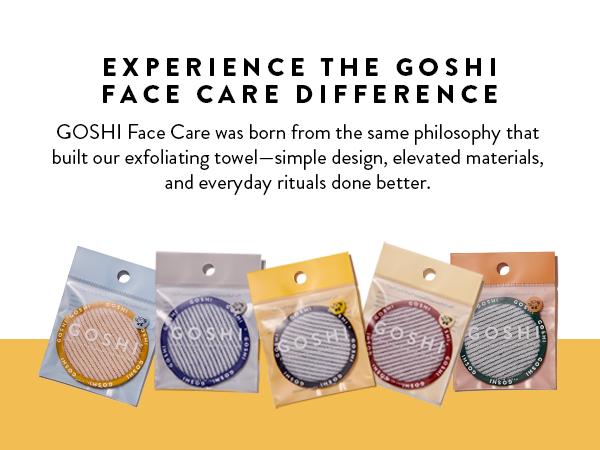 GOSHI Exfoliating Complexion Pads - Reusable, Rapid-Drying, Soft Exfoliating Face Scrubber for All Skin Types - Made in Japan