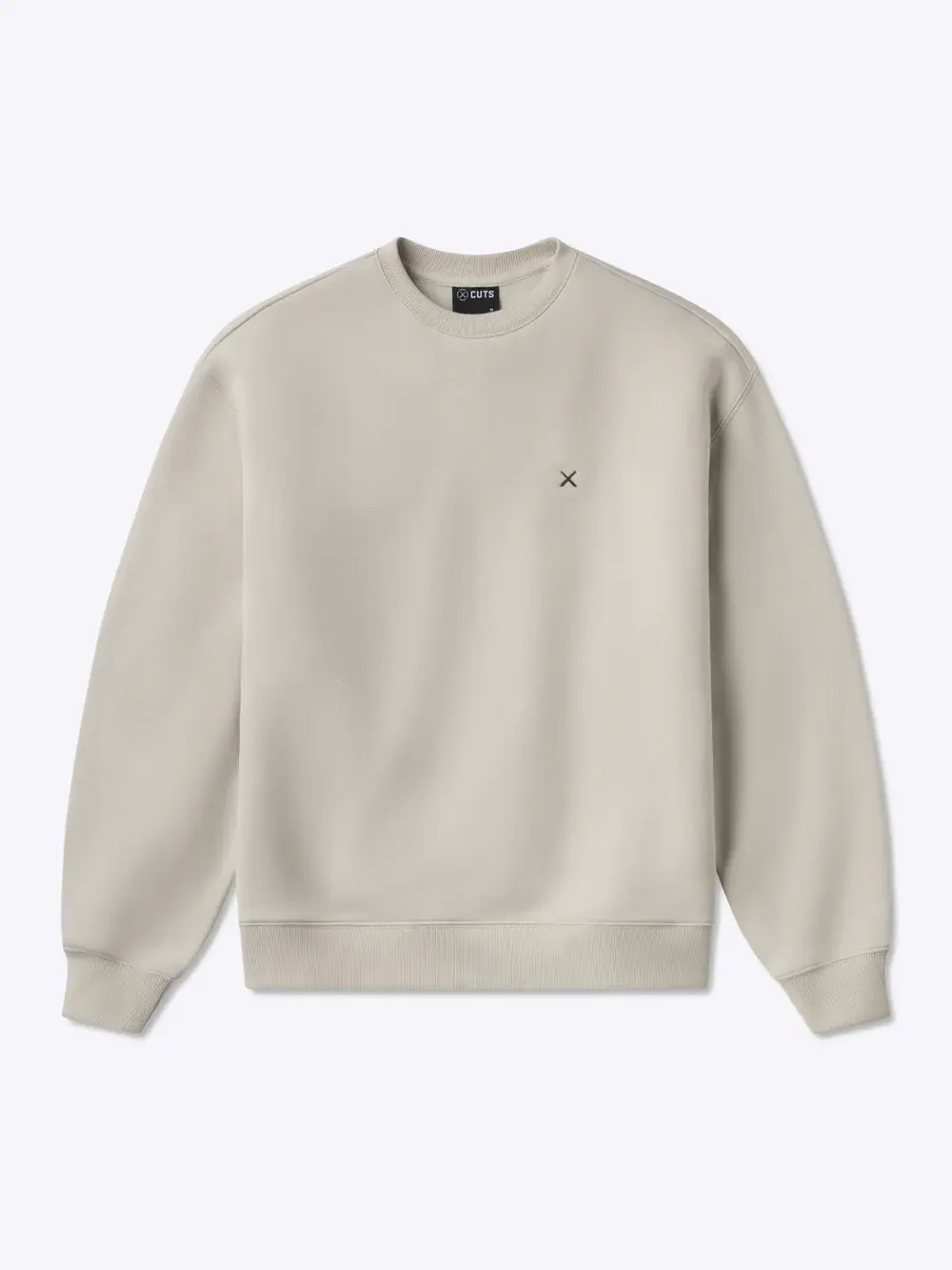 Cuts | Divine Fleece Pullover Men's Heavyweight Fleece Crew Neck Pullover | Classic Fit Brushed Cotton Blend | Dropped Shoulder Ribbed Trim