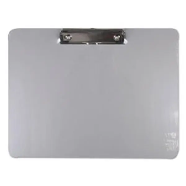 Universal Office Products UNV40302 Plastic Brushed Aluminum Clipboard, Silver - 8.5 x 11 in.