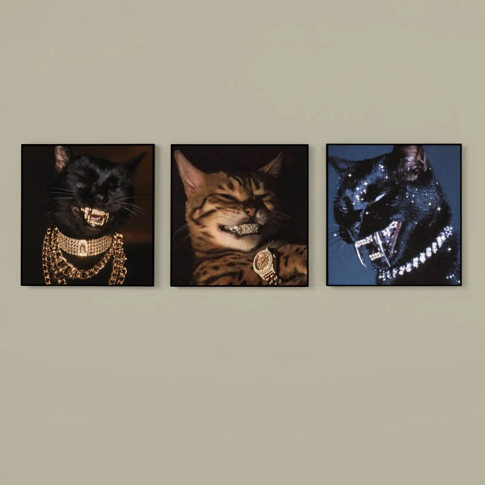 Artistic Animal Canvas Print Set - Abstract Wall Decor Posters, Vibrant Animal Decoration for Bedroom, Gaming Room & Home Office, Gift-Worthy Option with Limited-Time Free Offer