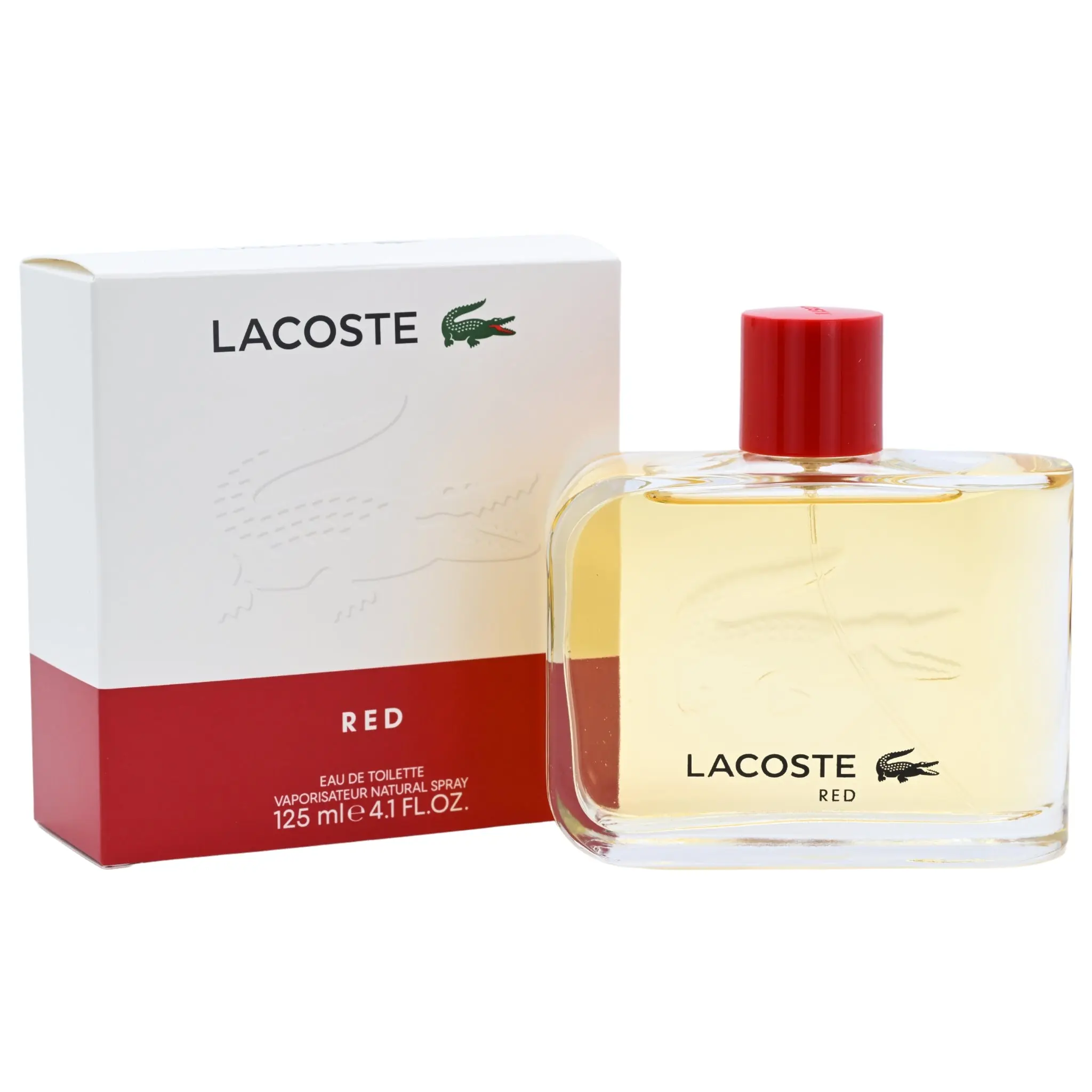 LACOSTE Style In Play Red EDT EDP Spray for Men, 4.2 fl oz, Lightweight Woody Aromatic Fragrance, New In Box