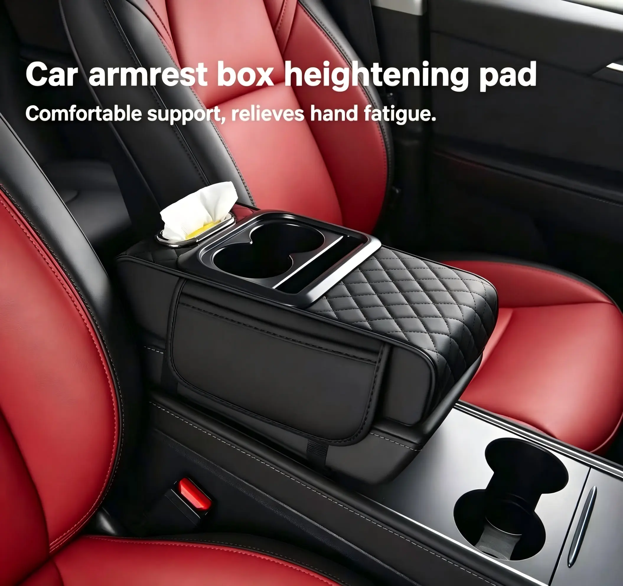 【DealsForYouDays】4-in-1 Multifunctional Car Center Console Armrest Pad, Tool Organizer with Storage Bag, Car Interior Organization Accessory, Multifunctional Car Organizer, Car Storage Organizer