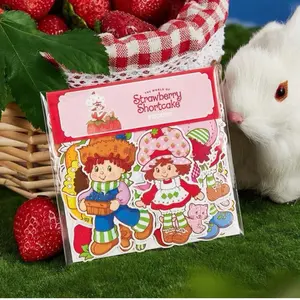 42PCS Strawberry Shortcake Cartoon Sticker Set – Cute Retro Strawberry Shortcake Vinyl Stickers for Laptop, Phone, Water Bottle, Scrapbooking & Journaling