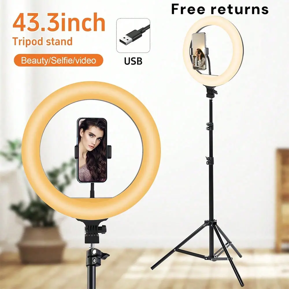 10" Adjustable Selfie Ring Light with Extendable Tripod, 3 Color Temperature Options for Professional Photography, YouTube Videos, Computer Work, Live Streaming, Video Calls, etc#SummerWins#Fathersdaygift