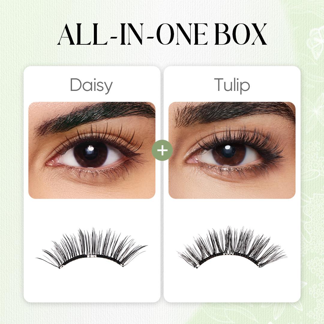 Wosado 2 Pairs Magnetic Eyelashes Bundle – Soft, Reusable, Glue-Free, Waterproof Natural Lash Set