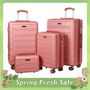 AAIVV 4pcs Luggage Sets with TSA Locks  Suitcases Sets-Travel ancMoving Set(Family Set)