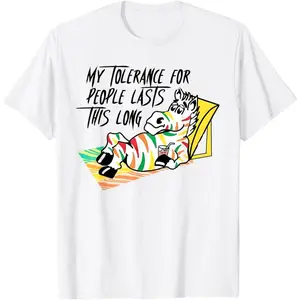 Men's humor about social tolerance Graphic T-Shirt - Short Sleeve Crew Neck Regular Fit Casual Wear | Soft & Breathable Fabric, Durable Print, Everyday Comfort, Machine Washable